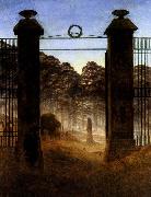 The Cemetery Entrance Caspar David Friedrich